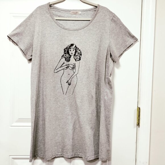 Enjoynight Lady Cotton Blend Shirt Gown L/XL - Picture 1 of 7